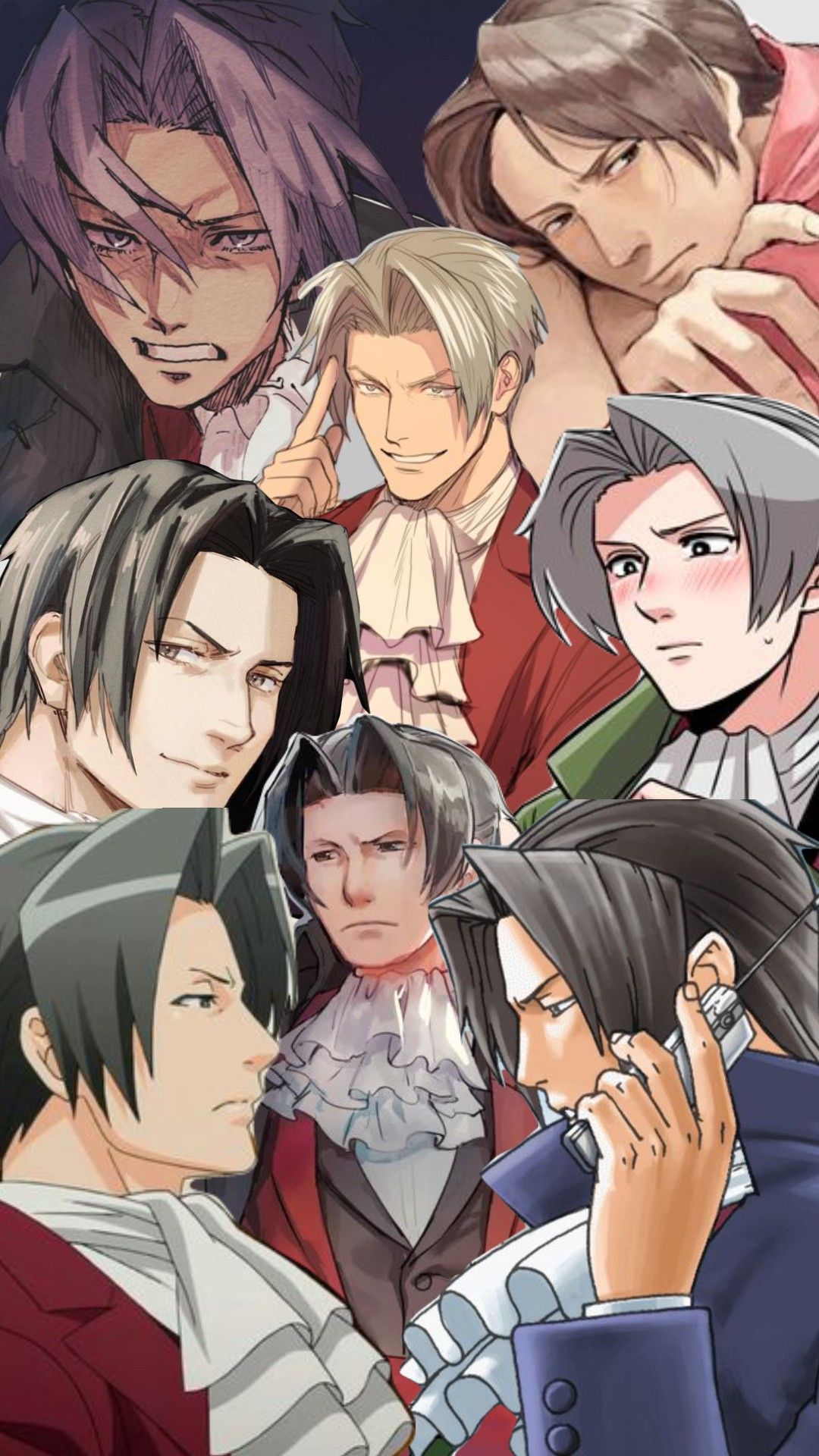 colorful Miles Edgeworth phone wallpapers