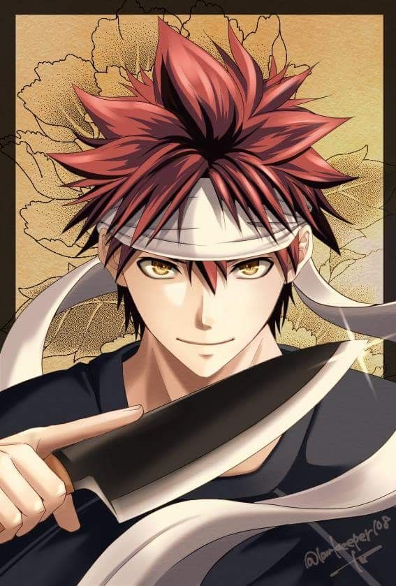 creative Soma Yukihira wall art.