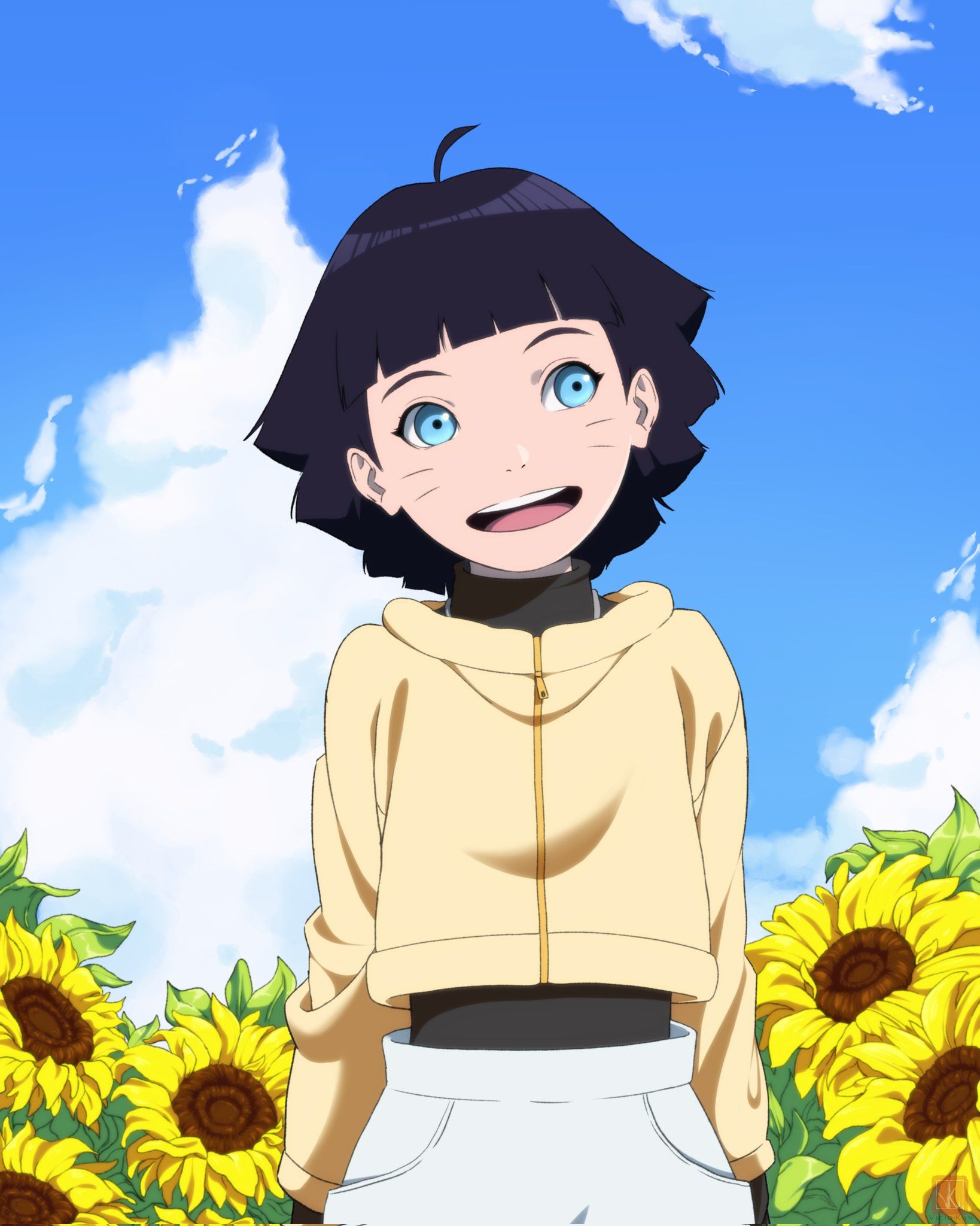 delightful Himawari Uzumaki character wallpapers