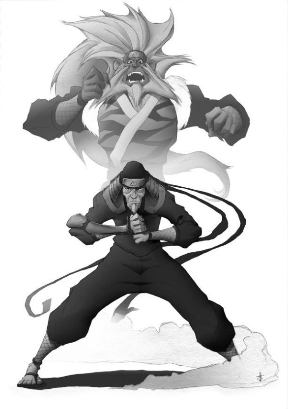 Hiruzen Sarutobi anime wallpaper