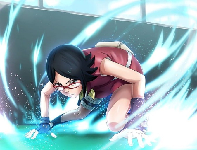 Sarada Uchiha digital wallpaper