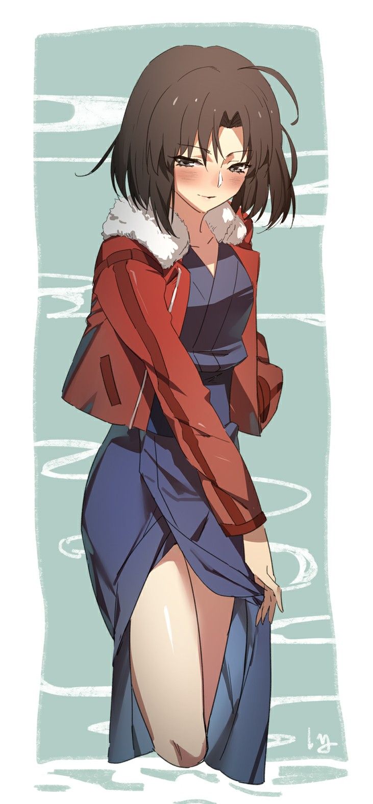 Shiki Ryougi minimalist wallpaper