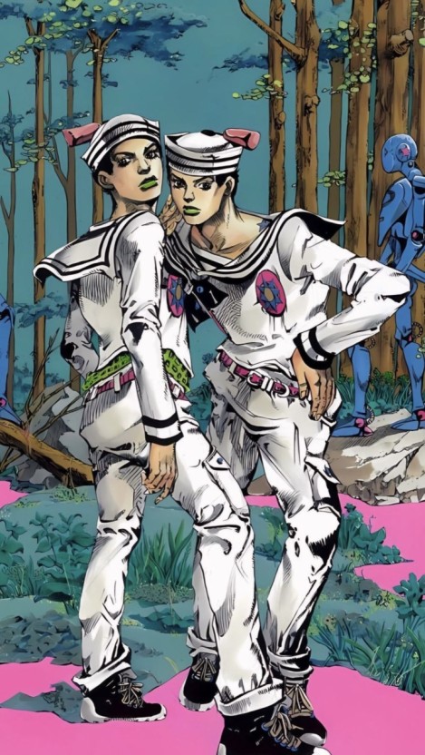 vibrant JoJo's Bizarre Adventure visuals