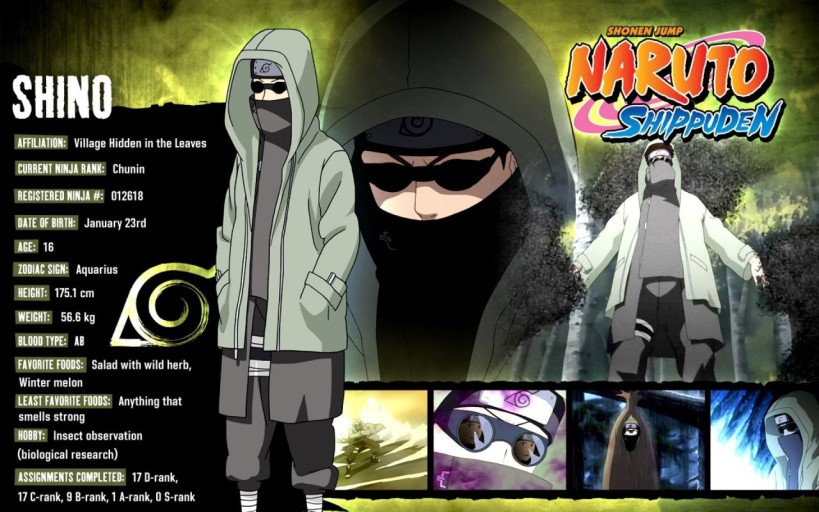 Majestic Shino Aburame wallpaper that captures the essence of nature